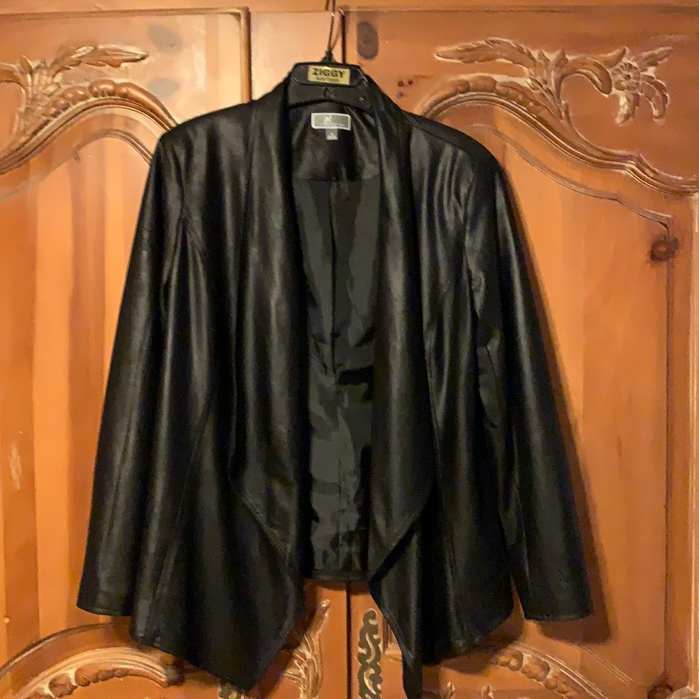 JM Collection Lined Jacket Size Small Black